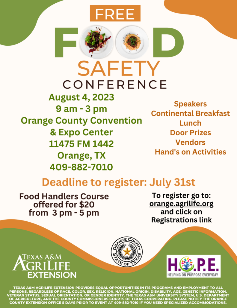 Food Safety Conference Orange